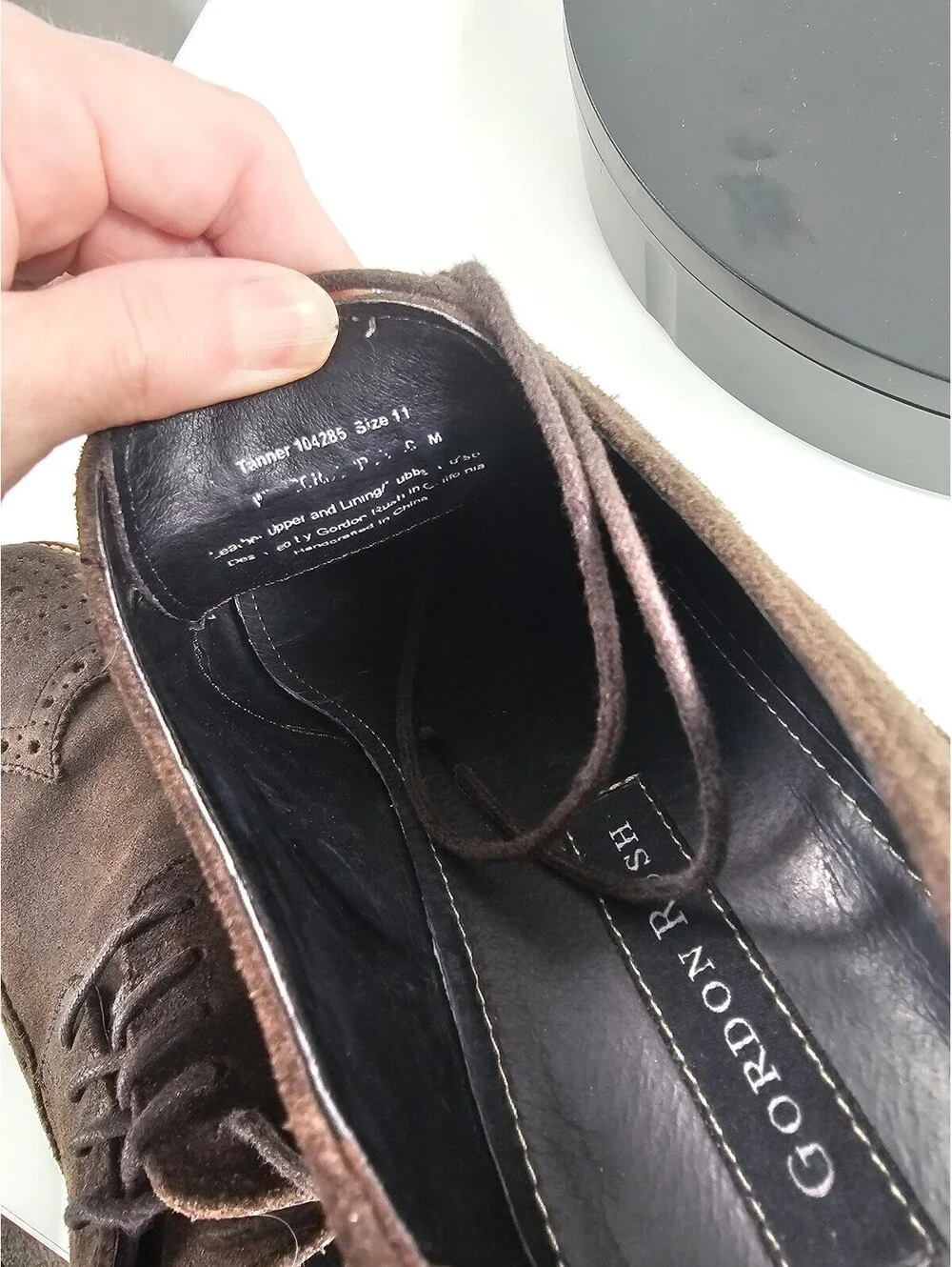 Gordon Rush Brown Suede Wingtip Dress Shoes
